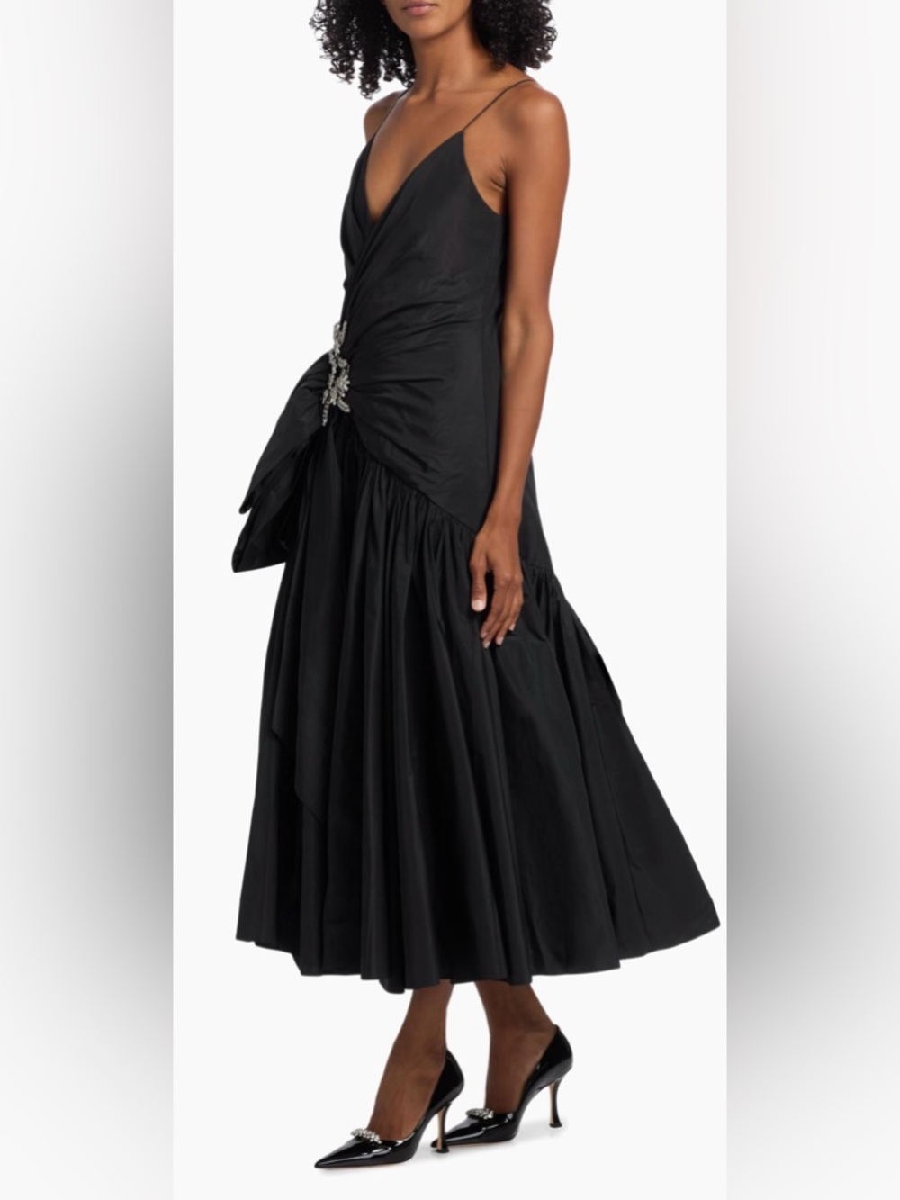 Cing a Sept Ellett Tafetta Drop-Waist Midi-Dress - Picture 4 of 8